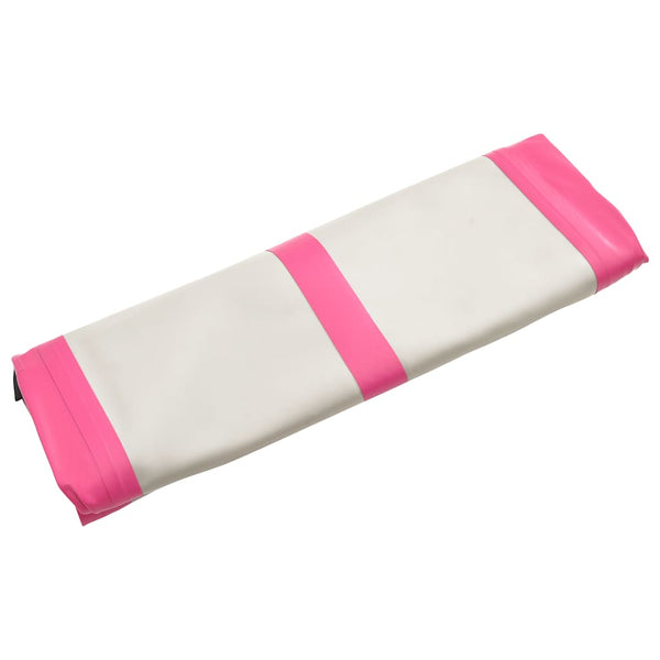 Aufblasbare Gymnastikmatte mit Pumpe 300x100x20cm Rosa
