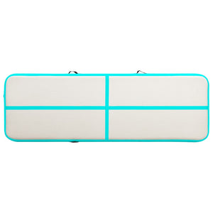 Aufblasbare Gymnastikmatte mit Pumpe 300x100x20cm Grün