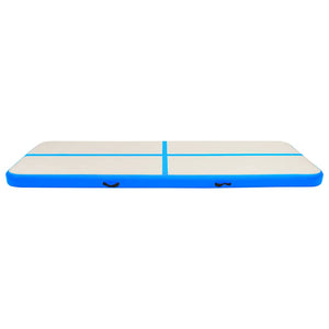 Aufblasbare Gymnastikmatte mit Pumpe 500x100x20 cm Blau