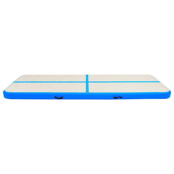 Aufblasbare Gymnastikmatte mit Pumpe 500x100x20 cm Blau
