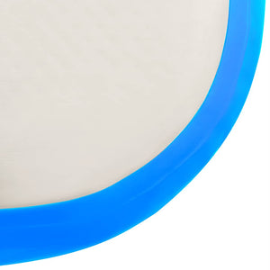 Aufblasbare Gymnastikmatte mit Pumpe 500x100x20 cm Blau