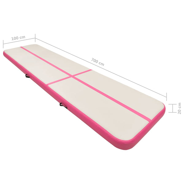 Aufblasbare Gymnastikmatte 700cm Rosa