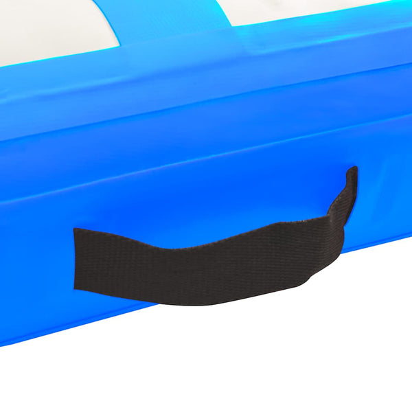 Aufblasbare Gymnastikmatte mit Pumpe 700x100x20 cm Blau