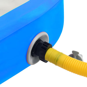 Aufblasbare Gymnastikmatte mit Pumpe 700x100x20 cm Blau