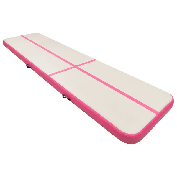 Aufblasbare Gymnastikmatte 800x100x20 cm Rosa