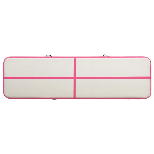 Aufblasbare Gymnastikmatte 800x100x20 cm Rosa