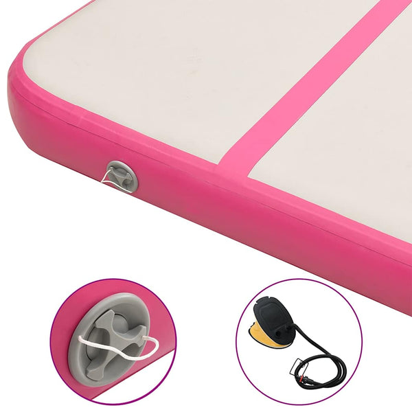 Aufblasbare Gymnastikmatte 800x100x20 cm Rosa