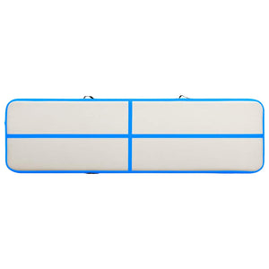 Aufblasbare Gymnastikmatte mit Pumpe 800x100x20cm Blau