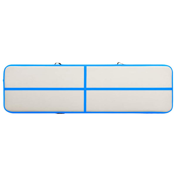 Aufblasbare Gymnastikmatte mit Pumpe 800x100x20cm Blau