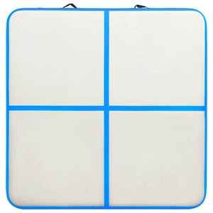 Aufblasbare Gymnastikmatte mit Pumpe 200x200 Blau