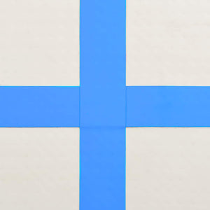 Aufblasbare Gymnastikmatte mit Pumpe 200x200 Blau