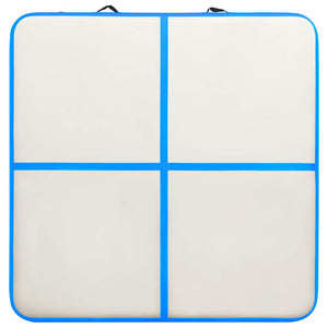 Aufblasbare Gymnastikmatte mit Pumpe 200x200 Blau