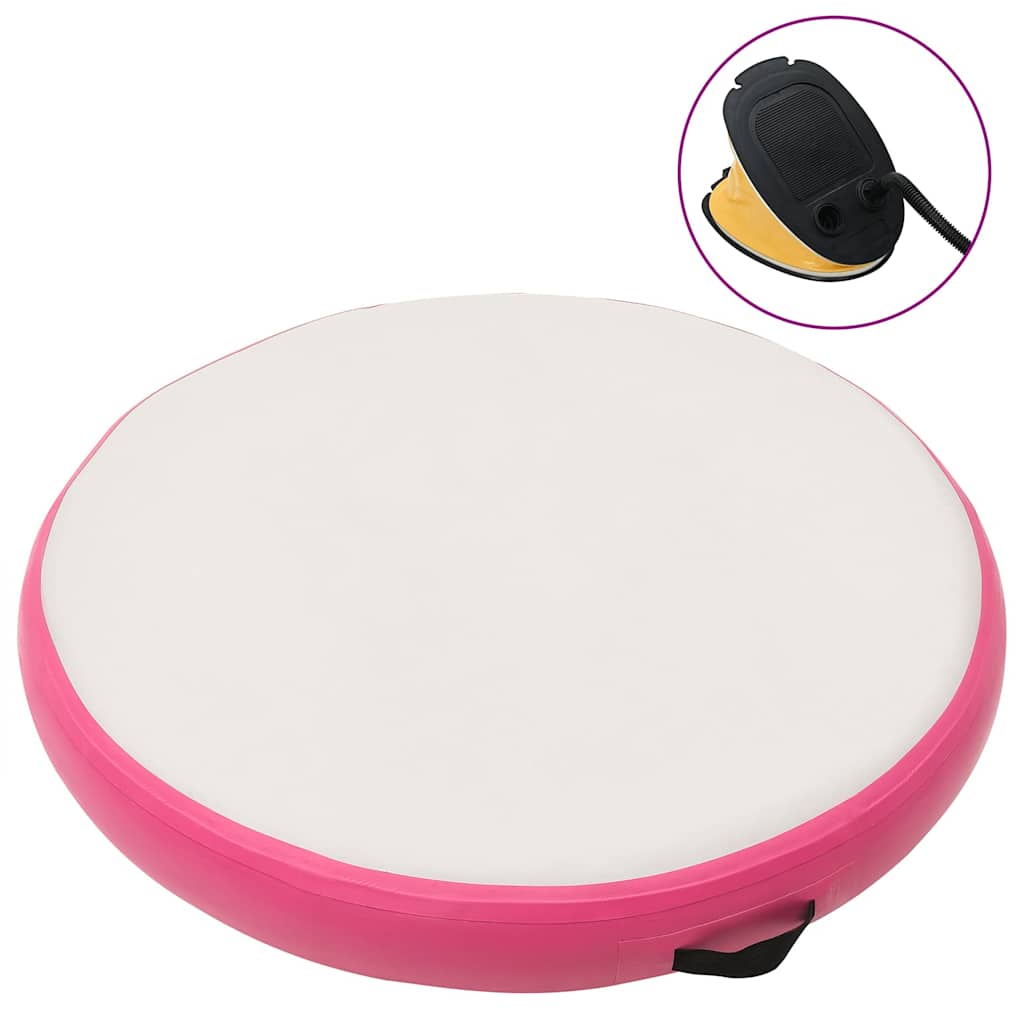Aufblasbare Gymnastikmatte 100x100cm - Rosa