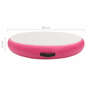 Aufblasbare Gymnastikmatte 100x100cm - Rosa