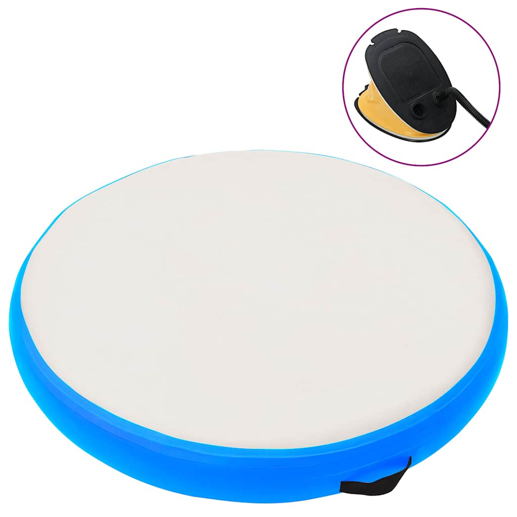 Aufblasbare Gymnastikmatte 100x100x15cm - Blau