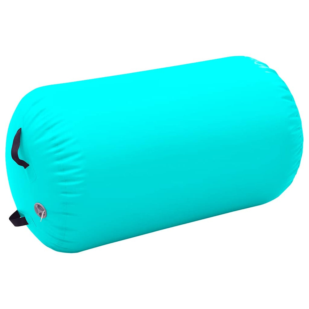 vidaXL Inflatable Gymnastics Air Roll with Pump 100x60 cm PVC Green