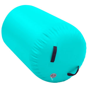 Aufblasbare Gymnastikrolle mit Pumpe - 100x60 cm Grün