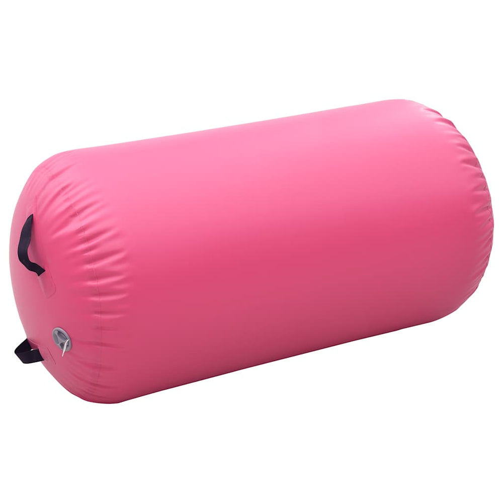 vidaXL Inflatable Gymnastics Roll with Pump 120x75 cm PVC Pink
