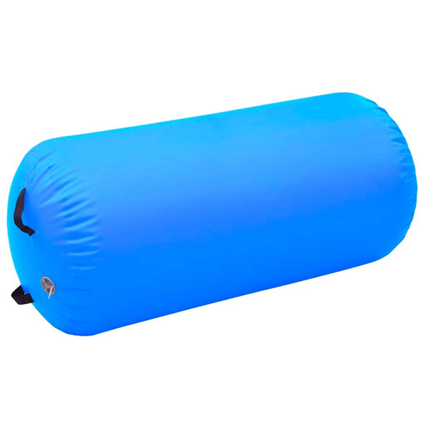Aufblasbare Gymnastikrolle mit Pumpe Blau 120x75 cm