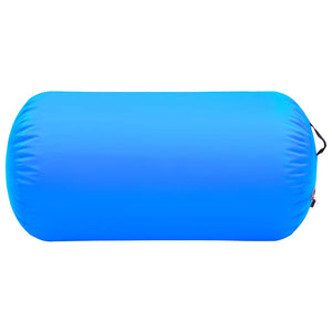 Aufblasbare Gymnastikrolle mit Pumpe Blau 120x75 cm