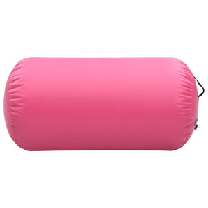 Aufblasbare Gymnastikrolle mit Pumpe - 120x90cm Pink