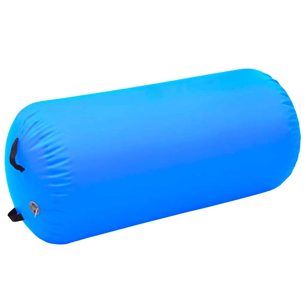 Aufblasbare Gymnastikrolle mit Pumpe 120x90 cm Blau