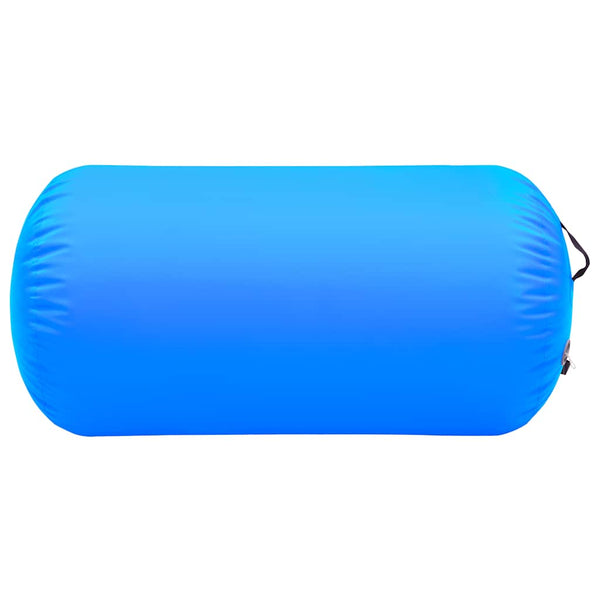 Aufblasbare Gymnastikrolle mit Pumpe 120x90 cm Blau