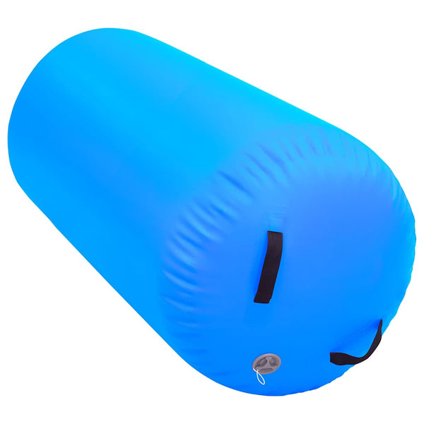 Aufblasbare Gymnastikrolle mit Pumpe 120x90 cm Blau