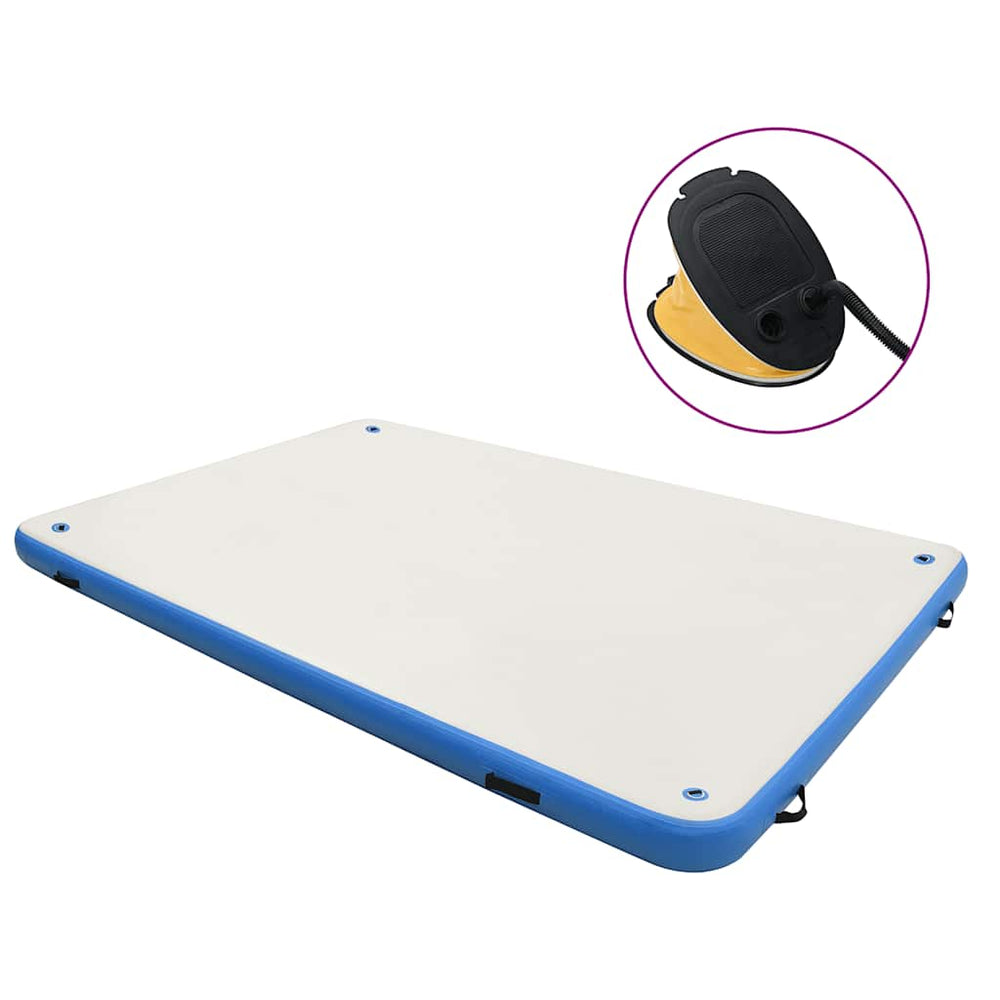 vidaXL Inflatable Swimming Mat Blue and White 300x150x15 cm