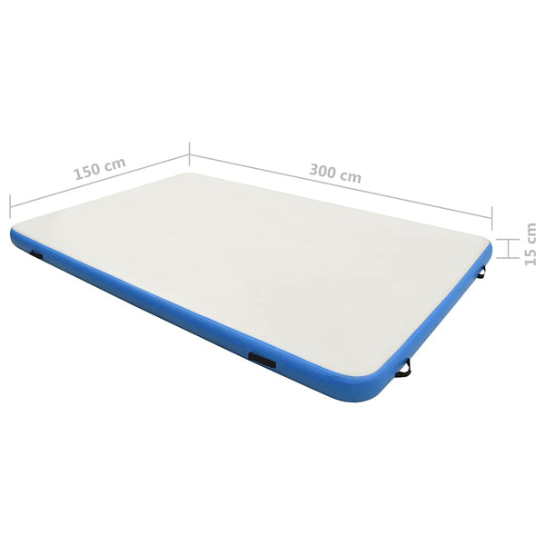 Aufblasbare Schwimmmatte 300x150cm Blau/Weiß