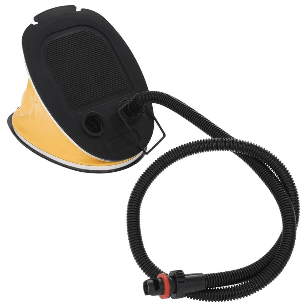 vidaXL Foot Pump 26x18 cm PP and PE Grey and Yellow