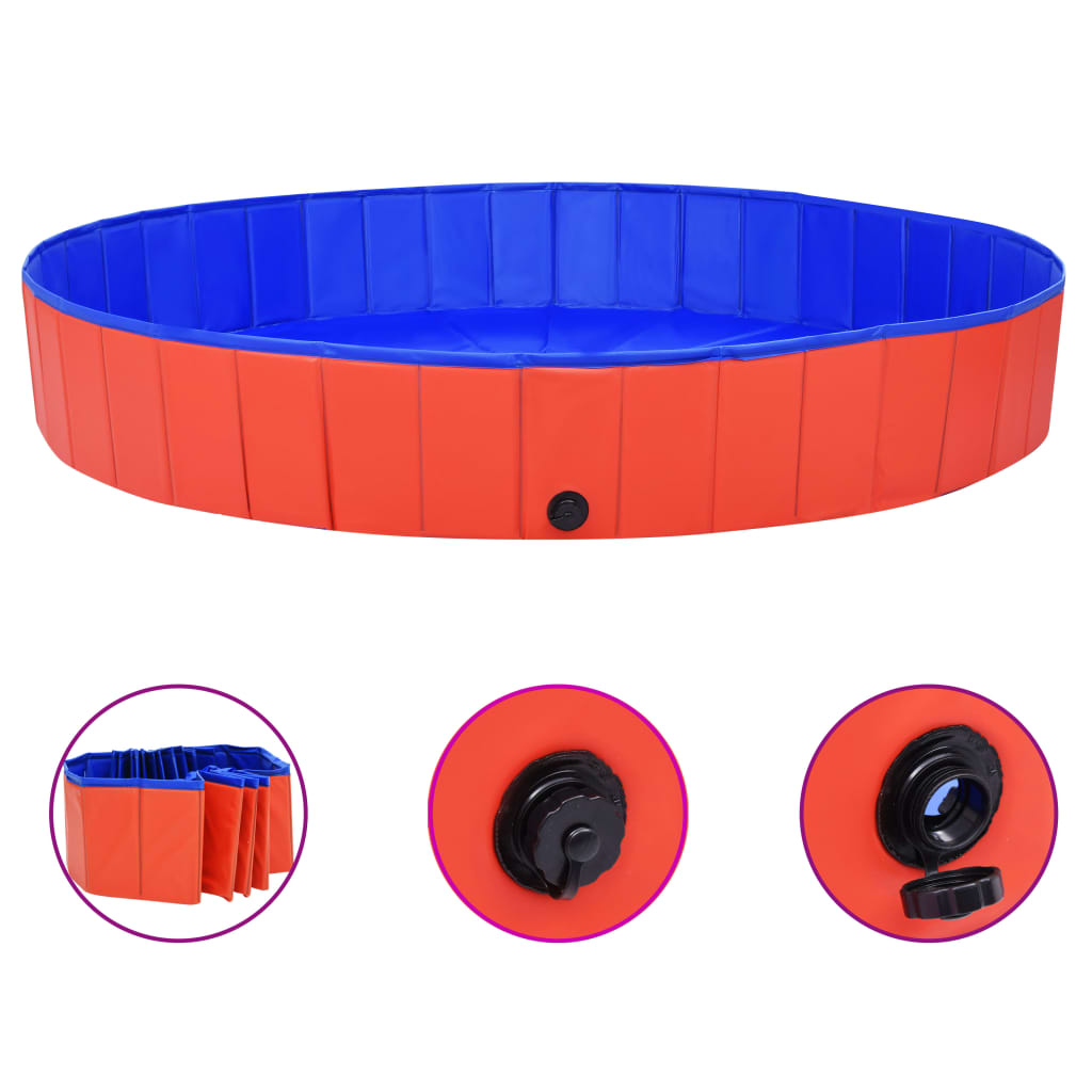 Faltbarer Hunde Pool 200x30 cm - Rot