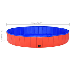 Faltbarer Hunde Pool 200x30 cm - Rot