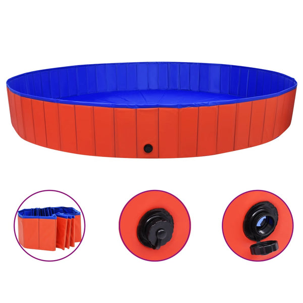 Faltbarer Hunde Pool 300x40 cm Rot