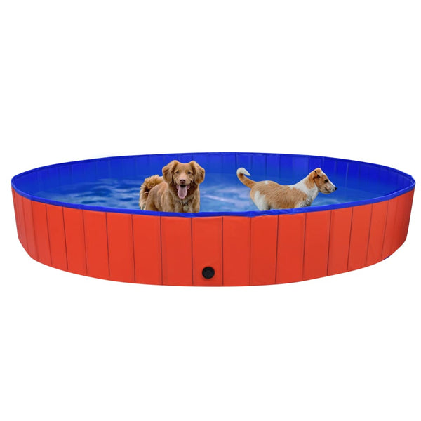Faltbarer Hunde Pool 300x40 cm Rot