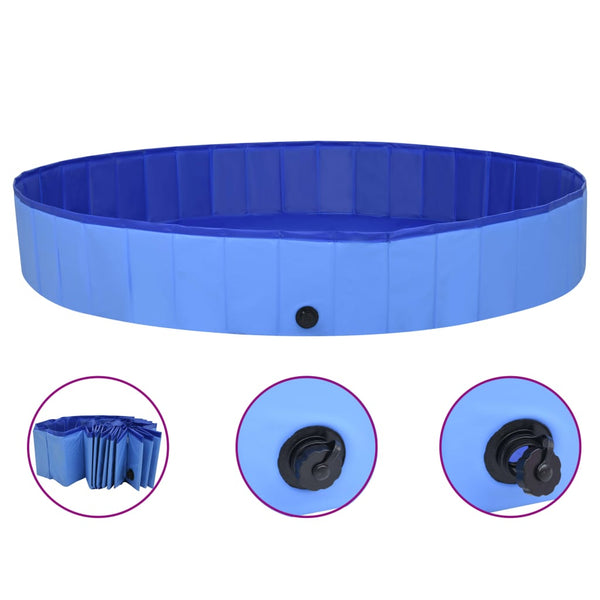 Faltbarer Hundepool 200x30 cm Blau