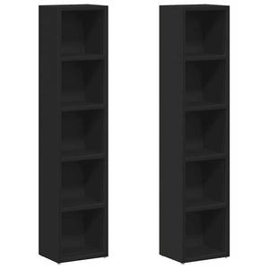 CD Regale Schwarz, 2er Set