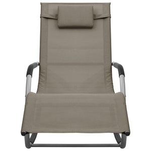 Sonnenliegen 2 Stk. Textilene Taupe und Grau