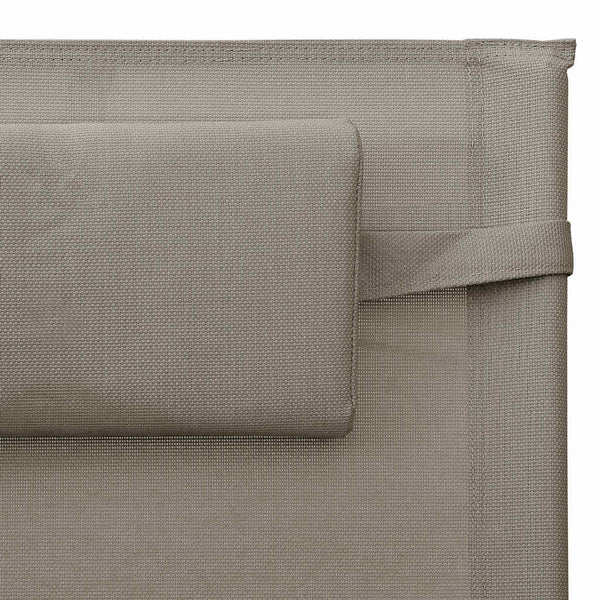Sonnenliegen 2 Stk. Textilene Taupe und Grau