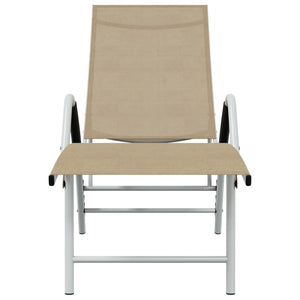 Sonnenliege Textilene und Aluminium Creme