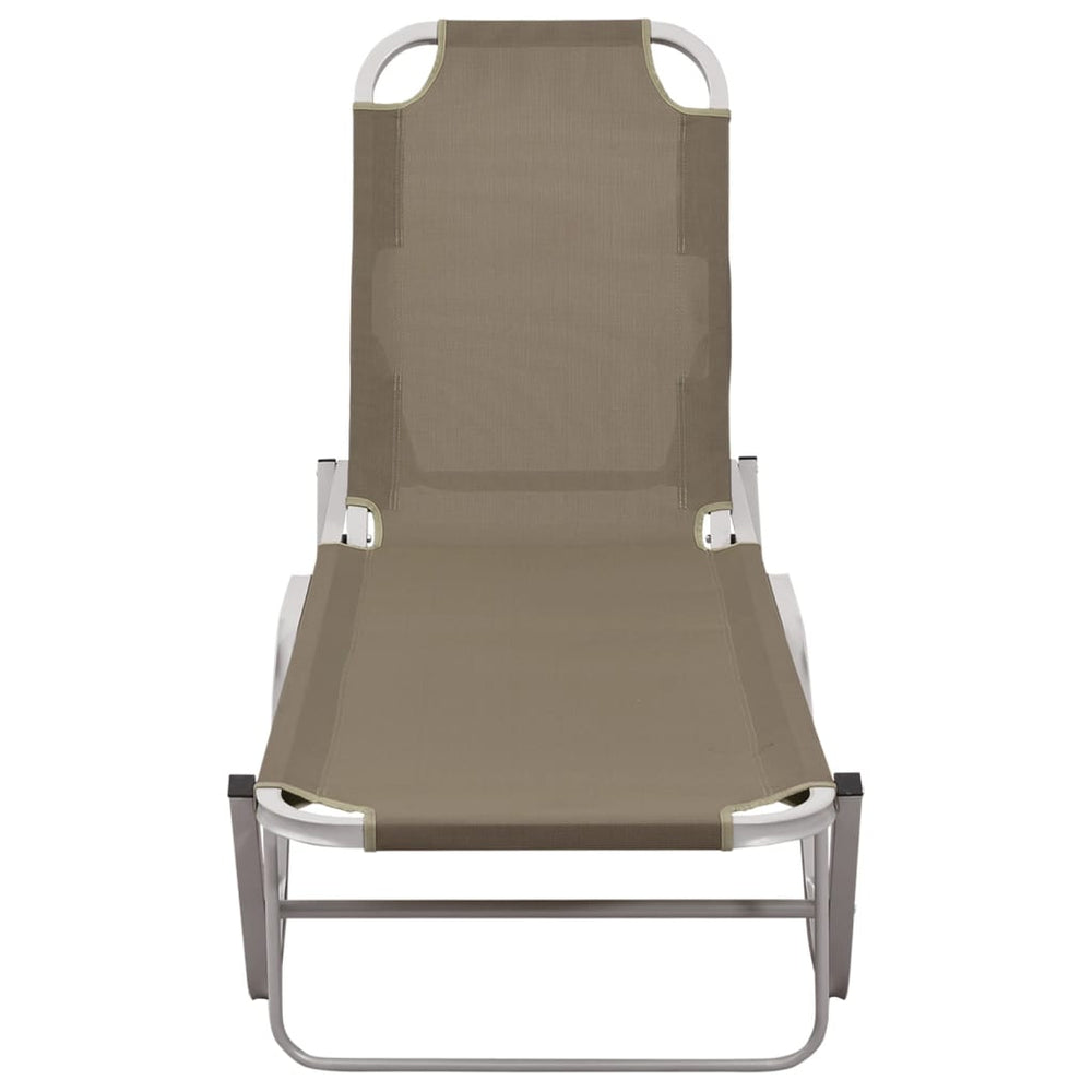 Sonnenliege Aluminium und Textilene Taupe