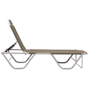 Sonnenliege Aluminium und Textilene Taupe
