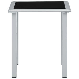 Sonnenliegen 2 Stk. mit Tisch Aluminium Schwarz