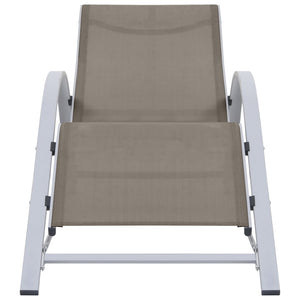 Sonnenliege Textilene und Aluminium Taupe