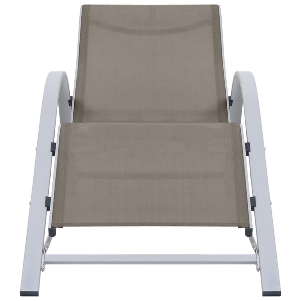Sonnenliege Textilene und Aluminium Taupe