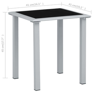 Sonnenliegen 2 Stk. mit Tisch Aluminium Taupe