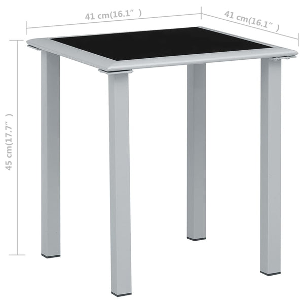 Sonnenliegen 2 Stk. mit Tisch Aluminium Taupe