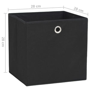 Faltboxen Schwarz 28x28x28cm, 4er Set