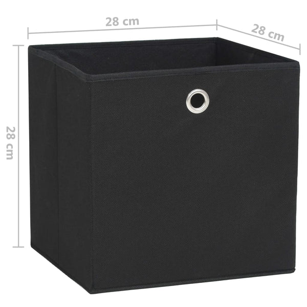 Faltboxen Schwarz 28x28x28cm, 4er Set