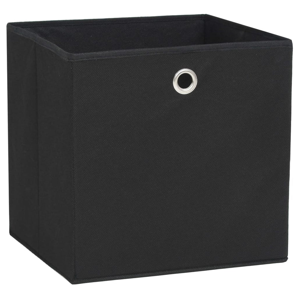 Schwarze Aufbewahrungsboxen, 10er Set